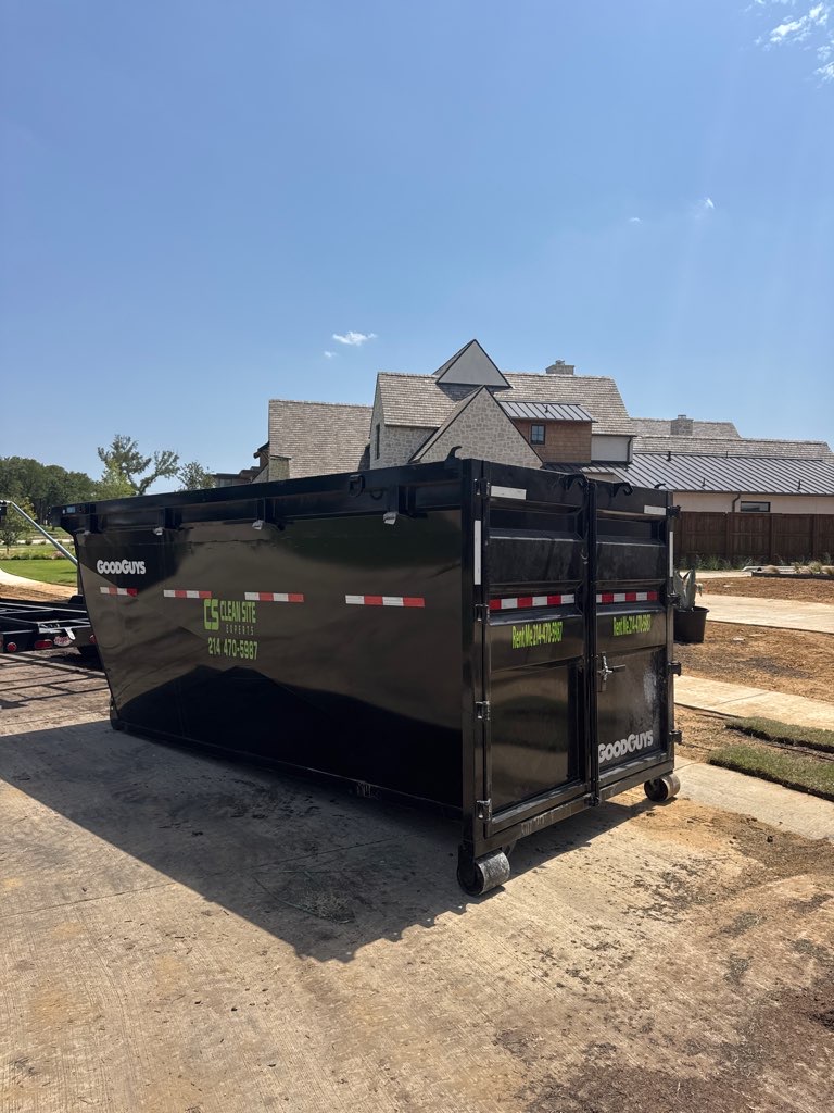 Clean Site Experts dumpster at a new home construction site
